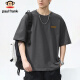 
Big Mouth Monkey (Paul Frank) short-sleeved men's summer 220g heavy cotton T-shirt men's loose casual top jacket men's clothing dark gray XL