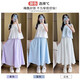 Nickybaby Girls Weitbein Hosen 2025 neue Kinderhosen Sommerdünnmädchen Yamamoto Hosen Sommer Big Children's Casual Rock Hosen 9889 Weiß + 2170 Lila [Set] 150 cm