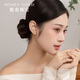 HoneyGold jewelry 18k gold earrings, simple and fashionable mirror moon earrings HGJK055 piece count, about 2.30-2.49g