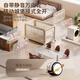 
ULOP (ULOP) Xingmeng Crib movable multi-function bed one-click folding splicing crib baby supplies cradle shaker Luxury top-end one-second folding folding bed-Xinghejin Folding crib with mosquito net diaper table