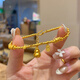 Sea Rover Gold calabaza Pulsera para mujeres Nuevo estilo Full Gold 999 Fulu Gold Beads Regalos de cumpleaños de banda completa para Girlfriend Gourd Gourd Gurd Gold alrededor de 6.276g