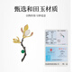 Jay magnolia brooch, high-end female Hetian jade corsage, birthday gift for mother-in-law, elders, brooch with certificate (Beijing warehouse/delivered nearby)