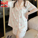 
Cat Man (MiiOW) pajamas for women in summer ice-sensing short-sleeved thin style for summer can wear small girls sweet silk home clothes suit 9201 2XL (140-160Jin [Jin equals 0.5 kg])