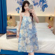 
Single Nanwei 2024 new summer ice silk herringbone twill suspender nightgown for women with fixed chest pads sweet home clothes for outdoor wear JDX-3887Q# M 160