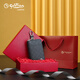 
Goldlion's new light luxury key bag for men's large capacity two-in-one key case card bag waist-hung car key bag dark gray/single zipper FC703027-165