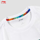 Camiseta de manga corta para hombres y mujeres Li Ning (Li-Anning) para hombres y mujeres, la misma ropa deportiva de verano, algodón de algodón transpirable para algodón de algodón de mangas casuales