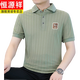 恒源祥冰丝短袖t恤男夏季薄款速干翻领半袖上衣潮流百搭休闲Polo保罗衫 9923黑色短*袖 2XL (约135-150斤可穿)