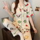
Hanrui cartoon milk silk women's pajamas three-piece set home clothes FS*14137 170 M