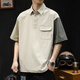 
VANCL short-sleeved shirt for men 2025 new elastic quick-drying mountain outdoor casual summer Japanese polo shirt men's T-shirt Z838 apricot color thin M suitable for 115-130Jin [Jin equals 0.5 kg]