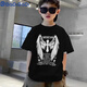 
Badibadi summer children's clothing new versatile T-shirt for boys pure cotton loose short-sleeved children's summer half-sleeved top Class A white KMS33/Xinjiang cotton quality One size 12035-40Jin[Jin equals 0.5 kg]