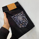 Cooqi European Station High-end Light Luxury Black Jeans Men's Trendy Fashion Slim Slim Legs Autumn Casual Trousers Black 659 28