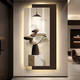 Yonghuan Modern Light Luxus-Eingangsdekoration Gemälde Einfache LED-Lampe Hängende Malerei gegenüber Tür 2025 Neues Wandbild T12350 60*120 cm Plug-in Fernbedienung UV Feine Schnitzerei + Kristallporzellan