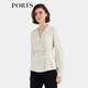 PORTS women's spring and summer new long-sleeved shirt ALT8B003TWB042 Skin color 8
