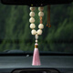 Yusenyi 2024 Dragon Year Car Rearview Mirror Pendant Lotus Baby Buddha Bodhi Lotus Car Interior Decoration Ladies Men Good Luck Pink
