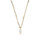 Qianjun 18K gold au750 single baguette stone pendant necklace women's clavicle chain jewelry 18k gold natural diamond pre-sale about 5-8 days