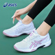 ASICS Women's Shoes Summer ROCKET 11 Badminton Shoes Lightweight and Versatile 2025 New Shock Absorbing Breathable Sports Shoes for Women White Purple-105 37