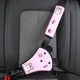 Kinderwagen-Sicherheitsgurte Reparatur und Einstellung Artefakt Anti-Neck-Strangle-Schulterpolster Abdeckung Rücksitz Baby Auto Allgemeine Produkte [Jade Rabbit Pulver] Anti-Neck-Strangle/Bauchschutz Set