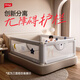 Wanya Crib Zaun Bett Zaun Baby Anti-Fall-Wächter-Bett Bettbett Anti-Fall-Bag-Bett Bag Safe Safety Guardian Bett dreiseitig K2 Grizzly Bear 1,8 + grauer Stern 2,0 m*2 Noageln ohne Nagel