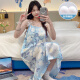 
Single Nanwei 2024 new summer ice silk herringbone twill suspender nightgown for women with fixed chest pads sweet home clothes for outdoor wear JDX-3887Q# M 160