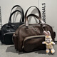 阿迪达斯 （adidas）三叶草运动休闲复古PU单肩斜挎手拎包JV9277JV9284JV9283 黑色JV9276 (正品)