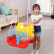 
Hanging chair cradle children's swing outdoor household hanging basket hanging rope baby cradle horizontal bar toy baby courtyard outdoor color block red seat outdoor suit (fine woven eight-legged rope)