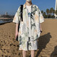 Xuanfanduo Seaside Vacation Shirt Set pour garçons en été mince et style beau, un ensemble associé à des paquets en deux pièces de Sanya, Hawaii T878 L 115Jin [Jin est égal à 0,5 kg] à 130jin [Jin est égal à 0,5 kg] peut être porté