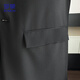 ROMON casual suit men's commuting suit easy to care versatile jacket loose professional formal wear ZHK13 black 3XL