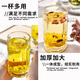 Meikejie thickened high temperature resistant tea cup household drinking cup glass with handle transparent beer cup beverage cup Qingya handle cup 380ml 1 piece