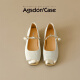 
Agsdon Mary Jane Women's Shoes New Summer New Chinese Pearl Light Mouth Single Shoes with Skirt Single Shoes P551275 m 38