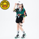 G.DUCKKIDS小黄鸭儿童街舞潮服夏季男童嘻哈衬衫套装毕业走秀服装女孩爵士舞 841男白短袖 110
