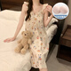 S.sofea Summer Korean Style Style с подвесной на грудной клетке можно носить с сладкой маленькой цветочной домашней одеждой 9925# 175 L