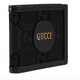 Gucci luxury men's bag OffTheGrid series classic double G black fabric folding wallet black