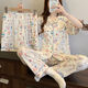 Liushan pajamas for women in summer new short-sleeved trousers pure cotton thin three-piece set sweet and cute student home clothes can be worn outside FS-14107 three-piece set M [75-95]
