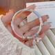 Wanmu Fanhua Brocade Sterling Placelet Silver's Femen's 9999 Foot Silver Peace Peace Lock Pulsel de estilo de estilo joven para novia Pink + Kt Cat 30g Foot Silver 9999+ Certificado de regalo [Título]