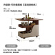 Qingziyou -Sofa kann bewegt und mit einem Kaffeetisch -Tisch mit Radkaffeetisch mit einem mittelmäßigen Wohnzimmerbalkon ohne Platz [Heben + Faltdesktop] Ganzes Haare gefaltet werden.