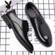 Playboy (Playboy Physical) Lederschuhe für Männer echtes Leder atmungsaktives Geschäft formelles Verschleiß lässiger Höhenverbesserung Herrenschuhe für Sommer Schwarze Britische Bräutigam Hochzeitsschuhe 9888 Schwarz 37 <Real Cowhide>