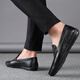 Zapatos para hombres de primavera de carpintería para negocios para negocios Formal Casco Británico Versátiles de cuero negro Sports Division Bean Dou Zapatos de moda 2629 Negro Regular Tamaño 44