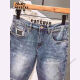 Classic Car (Laoyeche) Sommer Denim mittelpants gedruckt trendy Marke Retro nostalgisches Waschwasser Korean Lose dünne Fünf-Punkte-Hosen Stretch Shorts Männer Blau #9902 33 140-150jin [Jin gleich 0,5 kg]