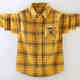 Arctic velvet children's clothing, boys' shirts, spring thin coats, children's shirts, long-sleeved plaid shirts, boys' tops, HPG-8501 plaid shirt - blue, size 170 (recommended height is about 160cm)