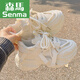 Semir Spores de papa en mailles respirantes Nouvelles chaussures en maille d'été avec pantalons larges chaussures de chaussures blanches à semelle épaisse 9905-5 Mesh beige semi-trorch