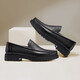 Bindu (J.Benato) [Markenverkauf] Herrenschuhe Herrengeschäft formelle Lederschuhe Soft Sheepell Slaafers bequeme Fußabdeckung Daddy's Schuhe Schwarze Vier-Jahreszeiten-Model-E2T12101t 44
