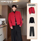 Singmonkey -Anzug Jacke Herren Frühling und Herbst New Chinese Style Herren -Gelegenheitsanzug Ständer Halsband Kurzer Yuppie Schulter -Pad -Jacke Set Schwarzer Anzug + schwarzer Pullover + Schwarze Hosen xl