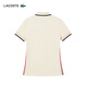 Lacoste French Crocodile Женская одежда 25 летняя французская академическая академия. Унаследованное вышитое щитовое покрытие Polo рубашка PF9660 XFJ/Cream White M 38