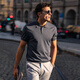 Mr. BU Polo Shirt Business Polo Revers Strick-Strick-T-Shirt 2025 Frühling und Sommer Festkühlung Cooles Kurzärmel-Hemd AT12118 Klavier Schwarz S _165