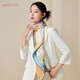 Écharpe en soie Butterfly Gem Double face Mulberry Silk Scarf Châle pour la mère-cadeau d'anniversaire de la mère des filles / Wish Flower Pond 2