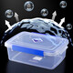 CLCEY fresh-keeping box rectangular transparent plastic box kitchen refrigerator large sealed storage box storage box commercial use transparent double buckle [23 liters] thickened and enlarged