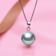 Drops of water form pearls, seawater pearl pendant for women, strong light, high quality, platinum, gray Tahitian black pearl, 18k gold pendant jewelry, 9.0-10.0mm pearls