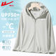 Huali children's clothing 2025 new style boys summer cool sun protection clothing children's thin breathable jacket medium and large children's skin clothing trendy gray/H white Huili small K 160