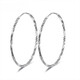 Qianshu (QIANSHU) pt950 platinum large earrings for women, platinum large hoop earrings, turned twist earrings, exaggerated personality earrings, diameter about 2cm, weight about 2.5-2.7g