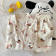 Pyjamas für Frauen im Sommer kurzärmelige Wolke Baumwolle Sommer Ladies 2025 NEUER Student niedliche Cartoon Home Clothing Set Qdmbe683 XL (170) Empfohlenes Gewicht 120 Jin [Jin gleich 0,5 kg]